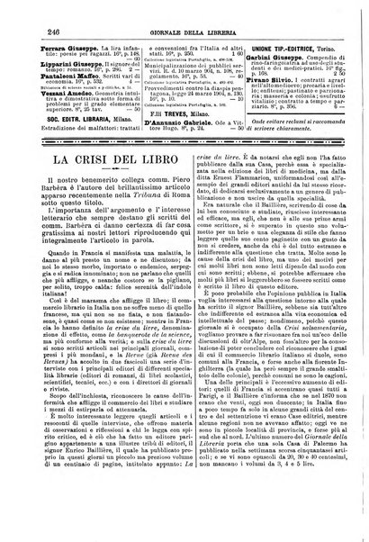 Giornale della libreria della tipografia e delle arti e industrie affini supplemento alla Bibliografia italiana, pubblicato dall'Associazione tipografico-libraria italiana