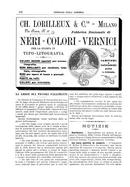 Giornale della libreria della tipografia e delle arti e industrie affini supplemento alla Bibliografia italiana, pubblicato dall'Associazione tipografico-libraria italiana