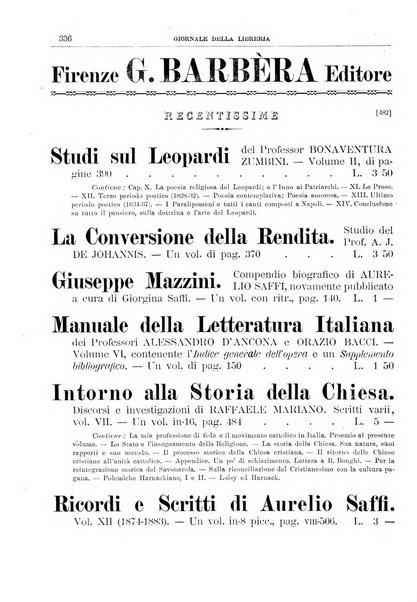 Giornale della libreria della tipografia e delle arti e industrie affini supplemento alla Bibliografia italiana, pubblicato dall'Associazione tipografico-libraria italiana