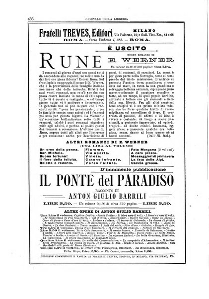 Giornale della libreria della tipografia e delle arti e industrie affini supplemento alla Bibliografia italiana, pubblicato dall'Associazione tipografico-libraria italiana