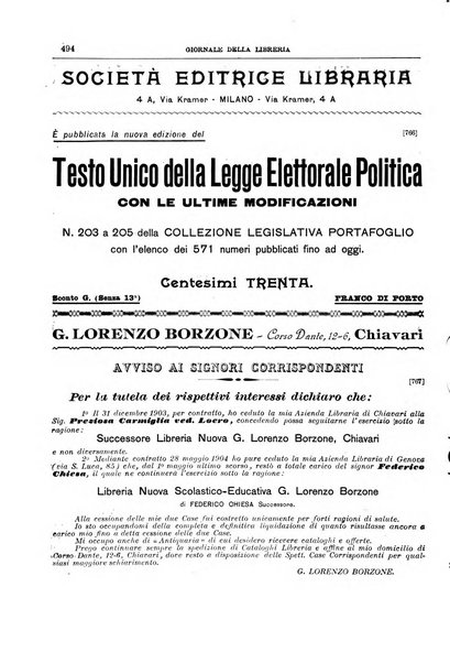 Giornale della libreria della tipografia e delle arti e industrie affini supplemento alla Bibliografia italiana, pubblicato dall'Associazione tipografico-libraria italiana