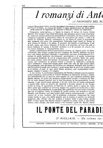 Giornale della libreria della tipografia e delle arti e industrie affini supplemento alla Bibliografia italiana, pubblicato dall'Associazione tipografico-libraria italiana