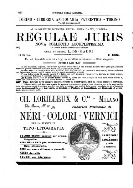 Giornale della libreria della tipografia e delle arti e industrie affini supplemento alla Bibliografia italiana, pubblicato dall'Associazione tipografico-libraria italiana