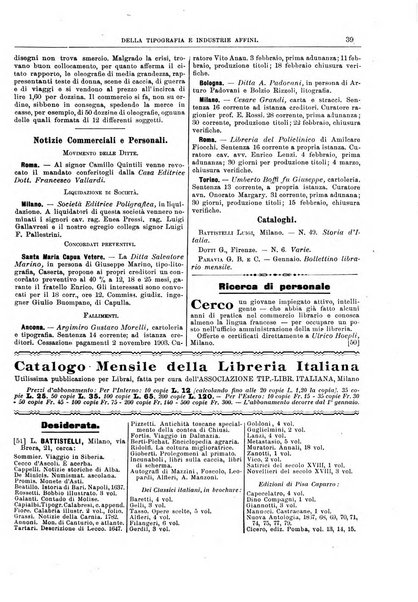 Giornale della libreria della tipografia e delle arti e industrie affini supplemento alla Bibliografia italiana, pubblicato dall'Associazione tipografico-libraria italiana