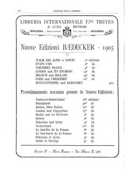 Giornale della libreria della tipografia e delle arti e industrie affini supplemento alla Bibliografia italiana, pubblicato dall'Associazione tipografico-libraria italiana