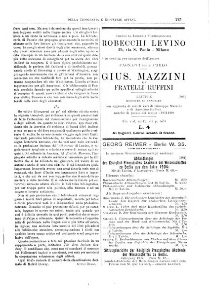 Giornale della libreria della tipografia e delle arti e industrie affini supplemento alla Bibliografia italiana, pubblicato dall'Associazione tipografico-libraria italiana