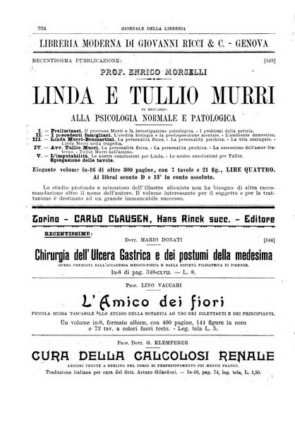 Giornale della libreria della tipografia e delle arti e industrie affini supplemento alla Bibliografia italiana, pubblicato dall'Associazione tipografico-libraria italiana