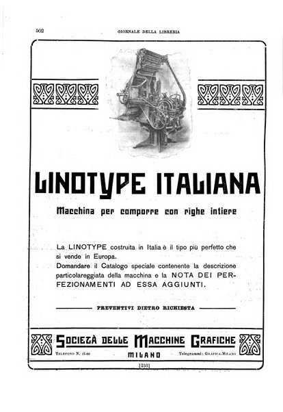 Giornale della libreria della tipografia e delle arti e industrie affini supplemento alla Bibliografia italiana, pubblicato dall'Associazione tipografico-libraria italiana