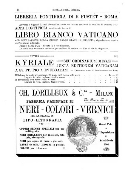 Giornale della libreria della tipografia e delle arti e industrie affini supplemento alla Bibliografia italiana, pubblicato dall'Associazione tipografico-libraria italiana