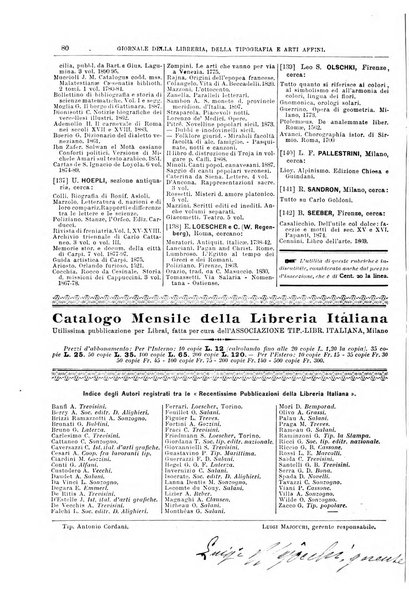 Giornale della libreria della tipografia e delle arti e industrie affini supplemento alla Bibliografia italiana, pubblicato dall'Associazione tipografico-libraria italiana