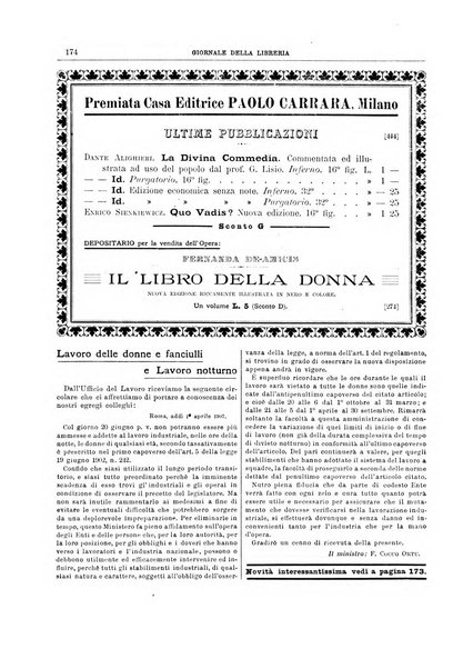 Giornale della libreria della tipografia e delle arti e industrie affini supplemento alla Bibliografia italiana, pubblicato dall'Associazione tipografico-libraria italiana