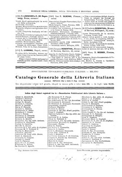 Giornale della libreria della tipografia e delle arti e industrie affini supplemento alla Bibliografia italiana, pubblicato dall'Associazione tipografico-libraria italiana