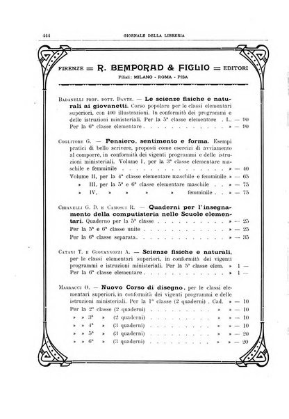 Giornale della libreria della tipografia e delle arti e industrie affini supplemento alla Bibliografia italiana, pubblicato dall'Associazione tipografico-libraria italiana