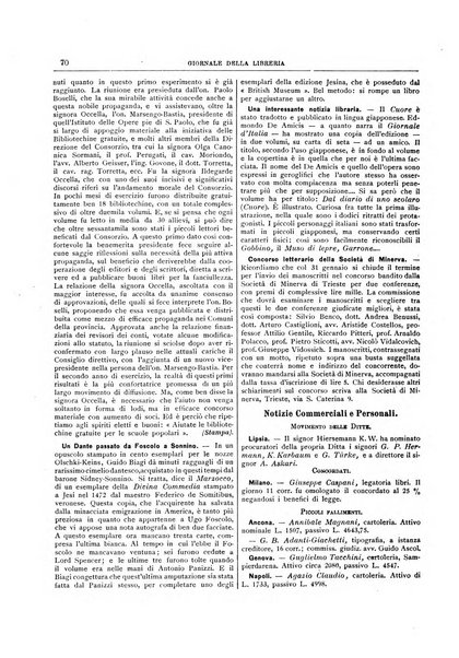 Giornale della libreria della tipografia e delle arti e industrie affini supplemento alla Bibliografia italiana, pubblicato dall'Associazione tipografico-libraria italiana