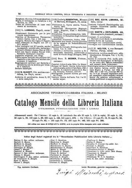 Giornale della libreria della tipografia e delle arti e industrie affini supplemento alla Bibliografia italiana, pubblicato dall'Associazione tipografico-libraria italiana