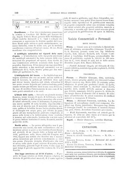 Giornale della libreria della tipografia e delle arti e industrie affini supplemento alla Bibliografia italiana, pubblicato dall'Associazione tipografico-libraria italiana