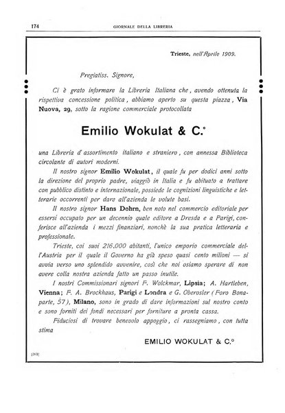 Giornale della libreria della tipografia e delle arti e industrie affini supplemento alla Bibliografia italiana, pubblicato dall'Associazione tipografico-libraria italiana