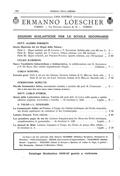 Giornale della libreria della tipografia e delle arti e industrie affini supplemento alla Bibliografia italiana, pubblicato dall'Associazione tipografico-libraria italiana