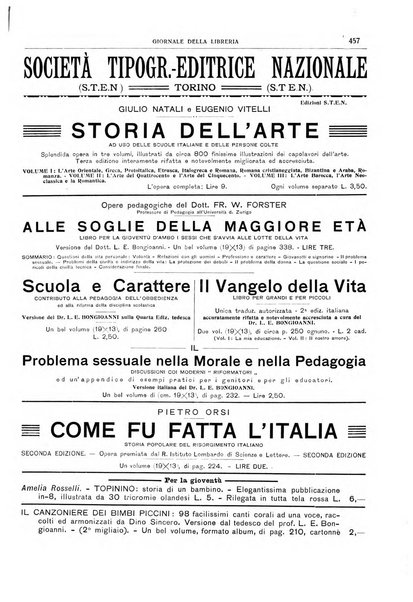 Giornale della libreria della tipografia e delle arti e industrie affini supplemento alla Bibliografia italiana, pubblicato dall'Associazione tipografico-libraria italiana