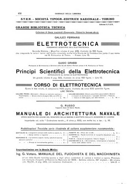 Giornale della libreria della tipografia e delle arti e industrie affini supplemento alla Bibliografia italiana, pubblicato dall'Associazione tipografico-libraria italiana