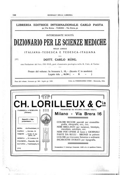 Giornale della libreria della tipografia e delle arti e industrie affini supplemento alla Bibliografia italiana, pubblicato dall'Associazione tipografico-libraria italiana