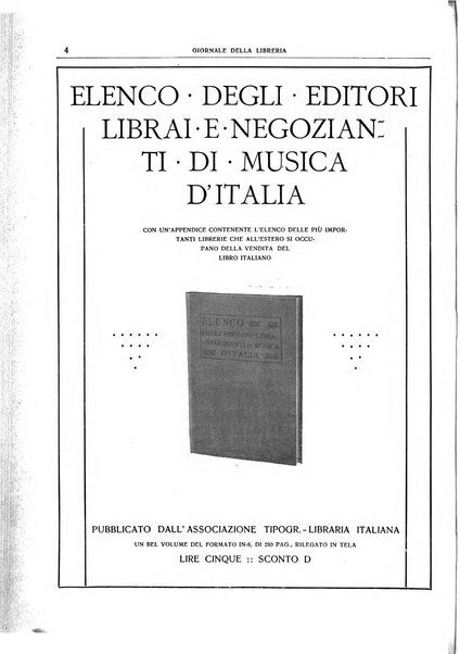 Giornale della libreria della tipografia e delle arti e industrie affini supplemento alla Bibliografia italiana, pubblicato dall'Associazione tipografico-libraria italiana