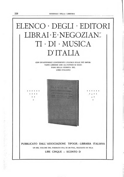 Giornale della libreria della tipografia e delle arti e industrie affini supplemento alla Bibliografia italiana, pubblicato dall'Associazione tipografico-libraria italiana