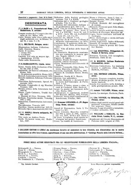 Giornale della libreria della tipografia e delle arti e industrie affini supplemento alla Bibliografia italiana, pubblicato dall'Associazione tipografico-libraria italiana