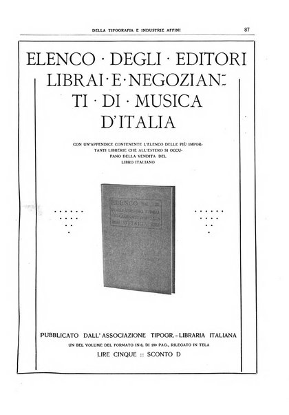 Giornale della libreria della tipografia e delle arti e industrie affini supplemento alla Bibliografia italiana, pubblicato dall'Associazione tipografico-libraria italiana