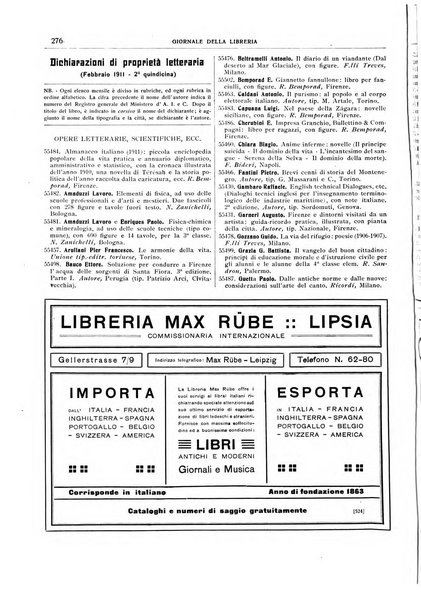 Giornale della libreria della tipografia e delle arti e industrie affini supplemento alla Bibliografia italiana, pubblicato dall'Associazione tipografico-libraria italiana