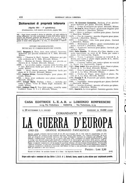 Giornale della libreria della tipografia e delle arti e industrie affini supplemento alla Bibliografia italiana, pubblicato dall'Associazione tipografico-libraria italiana