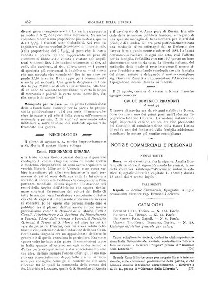 Giornale della libreria della tipografia e delle arti e industrie affini supplemento alla Bibliografia italiana, pubblicato dall'Associazione tipografico-libraria italiana