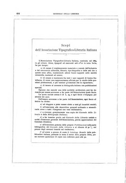 Giornale della libreria della tipografia e delle arti e industrie affini supplemento alla Bibliografia italiana, pubblicato dall'Associazione tipografico-libraria italiana