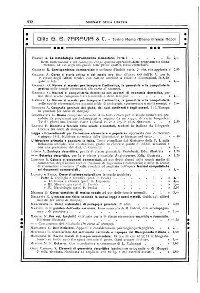 Giornale della libreria della tipografia e delle arti e industrie affini supplemento alla Bibliografia italiana, pubblicato dall'Associazione tipografico-libraria italiana