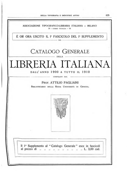 Giornale della libreria della tipografia e delle arti e industrie affini supplemento alla Bibliografia italiana, pubblicato dall'Associazione tipografico-libraria italiana