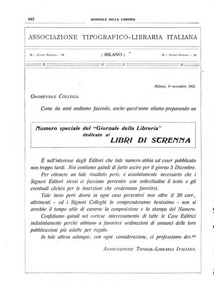 Giornale della libreria della tipografia e delle arti e industrie affini supplemento alla Bibliografia italiana, pubblicato dall'Associazione tipografico-libraria italiana