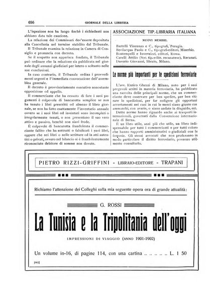 Giornale della libreria della tipografia e delle arti e industrie affini supplemento alla Bibliografia italiana, pubblicato dall'Associazione tipografico-libraria italiana