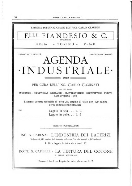 Giornale della libreria della tipografia e delle arti e industrie affini supplemento alla Bibliografia italiana, pubblicato dall'Associazione tipografico-libraria italiana