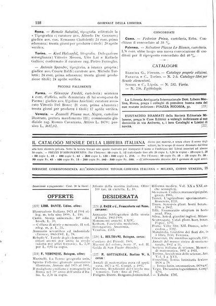 Giornale della libreria della tipografia e delle arti e industrie affini supplemento alla Bibliografia italiana, pubblicato dall'Associazione tipografico-libraria italiana