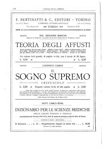 Giornale della libreria della tipografia e delle arti e industrie affini supplemento alla Bibliografia italiana, pubblicato dall'Associazione tipografico-libraria italiana