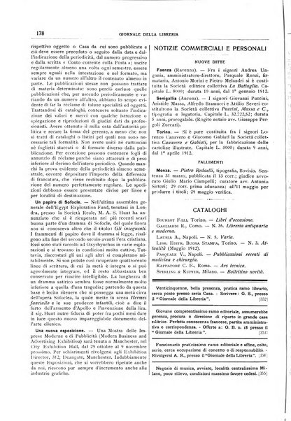 Giornale della libreria della tipografia e delle arti e industrie affini supplemento alla Bibliografia italiana, pubblicato dall'Associazione tipografico-libraria italiana