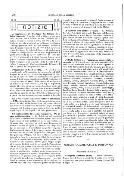 Giornale della libreria della tipografia e delle arti e industrie affini supplemento alla Bibliografia italiana, pubblicato dall'Associazione tipografico-libraria italiana