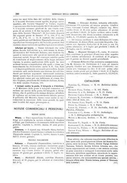 Giornale della libreria della tipografia e delle arti e industrie affini supplemento alla Bibliografia italiana, pubblicato dall'Associazione tipografico-libraria italiana