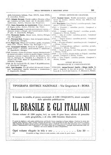 Giornale della libreria della tipografia e delle arti e industrie affini supplemento alla Bibliografia italiana, pubblicato dall'Associazione tipografico-libraria italiana