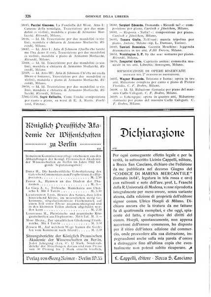 Giornale della libreria della tipografia e delle arti e industrie affini supplemento alla Bibliografia italiana, pubblicato dall'Associazione tipografico-libraria italiana