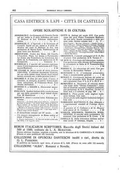 Giornale della libreria della tipografia e delle arti e industrie affini supplemento alla Bibliografia italiana, pubblicato dall'Associazione tipografico-libraria italiana