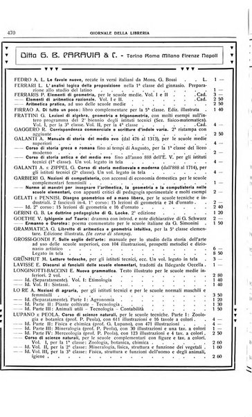 Giornale della libreria della tipografia e delle arti e industrie affini supplemento alla Bibliografia italiana, pubblicato dall'Associazione tipografico-libraria italiana