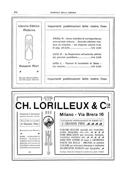 Giornale della libreria della tipografia e delle arti e industrie affini supplemento alla Bibliografia italiana, pubblicato dall'Associazione tipografico-libraria italiana