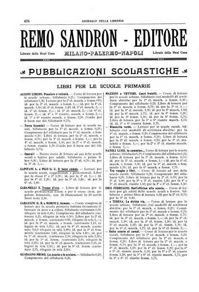 Giornale della libreria della tipografia e delle arti e industrie affini supplemento alla Bibliografia italiana, pubblicato dall'Associazione tipografico-libraria italiana