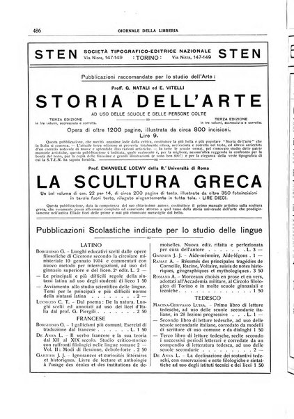 Giornale della libreria della tipografia e delle arti e industrie affini supplemento alla Bibliografia italiana, pubblicato dall'Associazione tipografico-libraria italiana